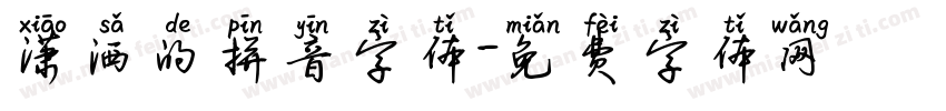 潇洒的拼音字体字体转换