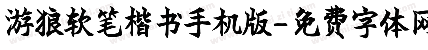 游狼软笔楷书手机版字体转换