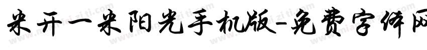 米开一米阳光手机版字体转换