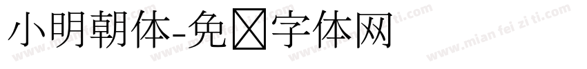 小明朝体字体转换