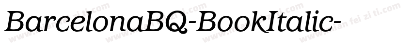 BarcelonaBQ-BookItalic字体转换