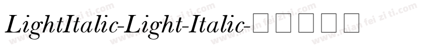 LightItalic-Light-Italic字体转换