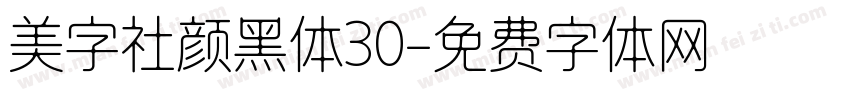 美字社颜黑体30字体转换