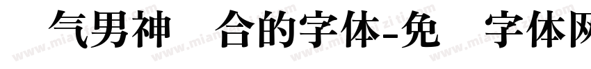 帅气男神适合的字体字体转换