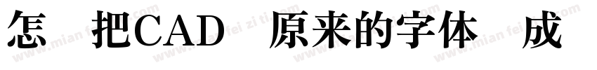 怎样把CAD图原来的字体换成另外一种字体字体转换