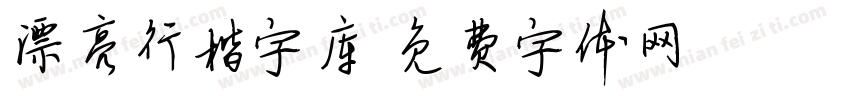 漂亮行楷字库字体转换