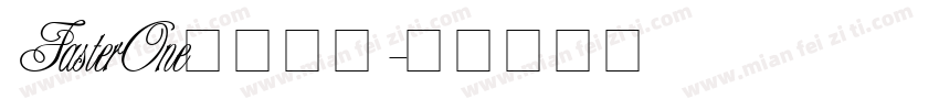 FasterOne英文字体字体转换