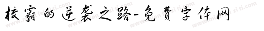 校霸的逆袭之路字体转换