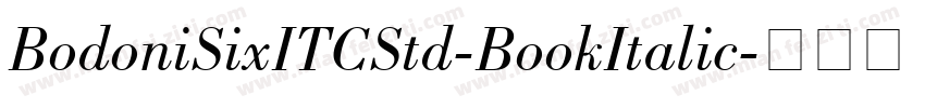 BodoniSixITCStd-BookItalic字体转换