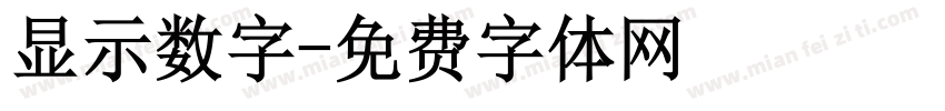 显示数字字体转换