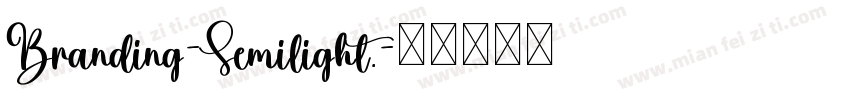 Branding-Semilight.字体转换