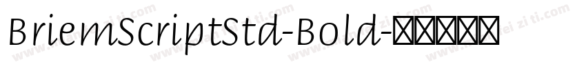 BriemScriptStd-Bold字体转换