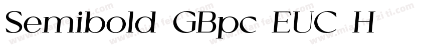 Semibold-GBpc-EUC-H字体转换