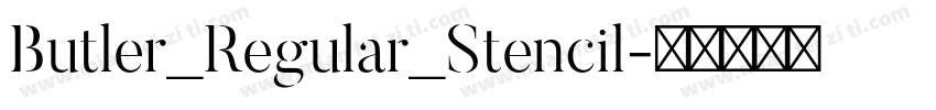 Butler_Regular_Stencil字体转换