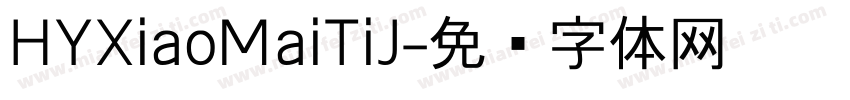 HYXiaoMaiTiJ字体转换