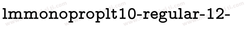 lmmonoproplt10-regular-12字体转换