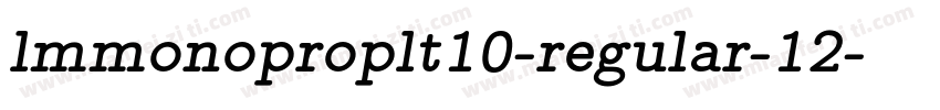 lmmonoproplt10-regular-12字体转换