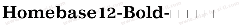 Homebase12-Bold字体转换