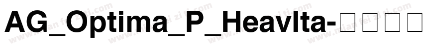 AG_Optima_P_HeavIta字体转换