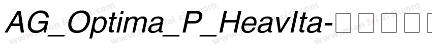 AG_Optima_P_HeavIta字体转换