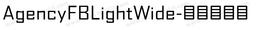 AgencyFBLightWide字体转换