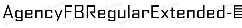 AgencyFBRegularExtended字体转换