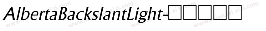 AlbertaBackslantLight字体转换