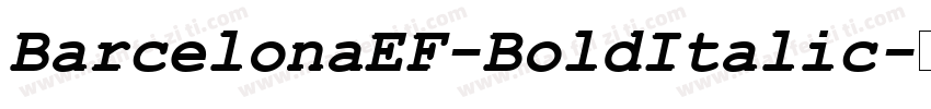 BarcelonaEF-BoldItalic字体转换