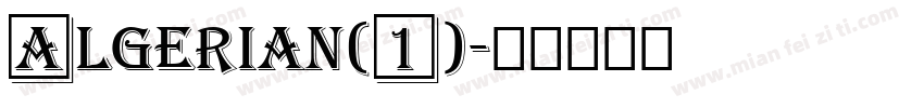 Algerian(1)字体转换