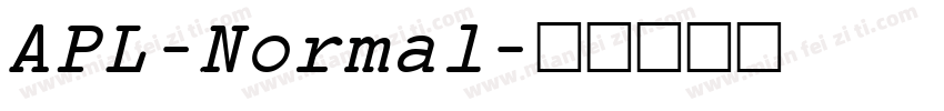 APL-Normal字体转换