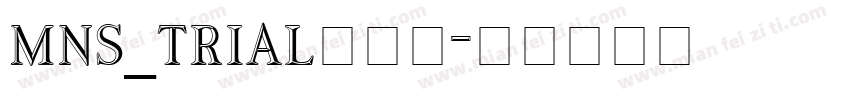 MNS_TRIAL生成器字体转换