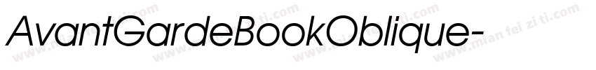 AvantGardeBookOblique字体转换