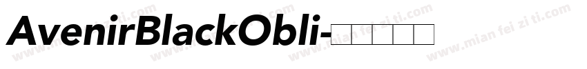 AvenirBlackObli字体转换