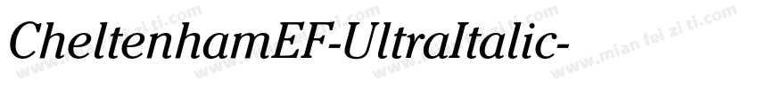 CheltenhamEF-UltraItalic字体转换