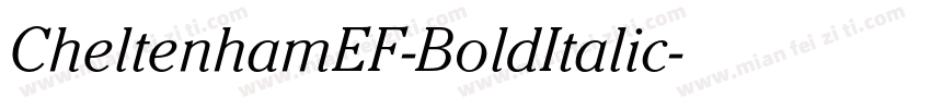 CheltenhamEF-BoldItalic字体转换