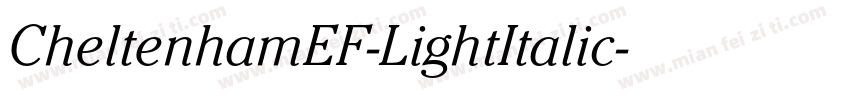 CheltenhamEF-LightItalic字体转换