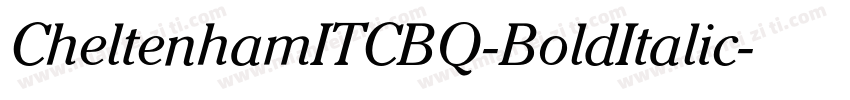 CheltenhamITCBQ-BoldItalic字体转换