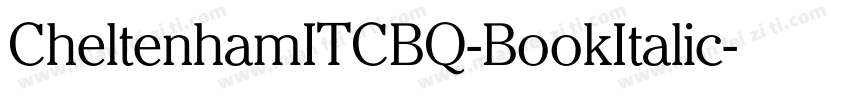 CheltenhamITCBQ-BookItalic字体转换