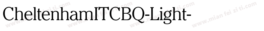 CheltenhamITCBQ-Light字体转换