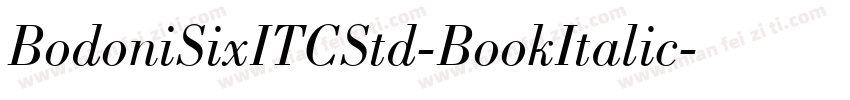 BodoniSixITCStd-BookItalic字体转换