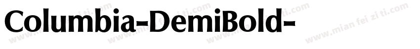 Columbia-DemiBold字体转换