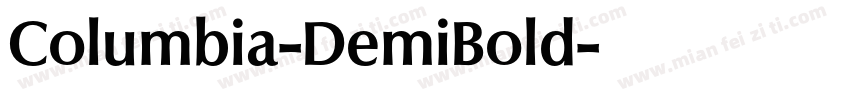 Columbia-DemiBold字体转换