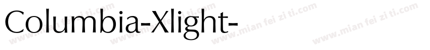 Columbia-Xlight字体转换