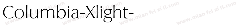 Columbia-Xlight字体转换