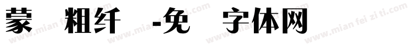 蒙纳粗纤兰字体转换