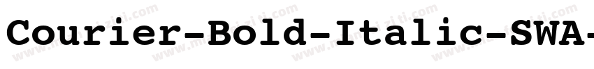 Courier-Bold-Italic-SWA-1字体转换