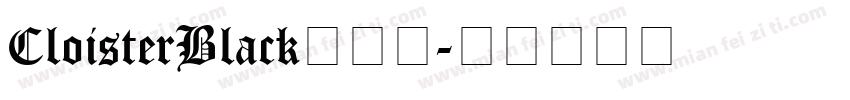 CloisterBlack手机版字体转换