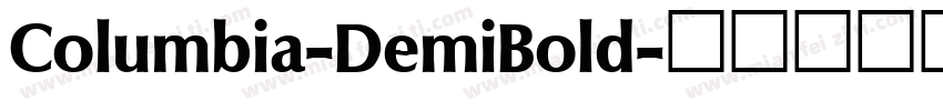 Columbia-DemiBold字体转换