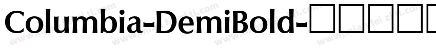 Columbia-DemiBold字体转换