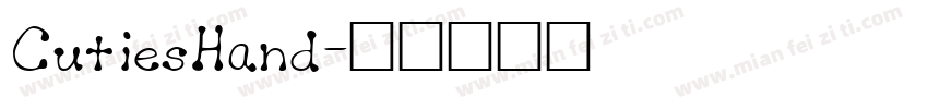 CutiesHand字体转换